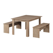 Vicco Set di tavoli da pranzo Sonoma 137.6 x 92.8 cm con 2 panche