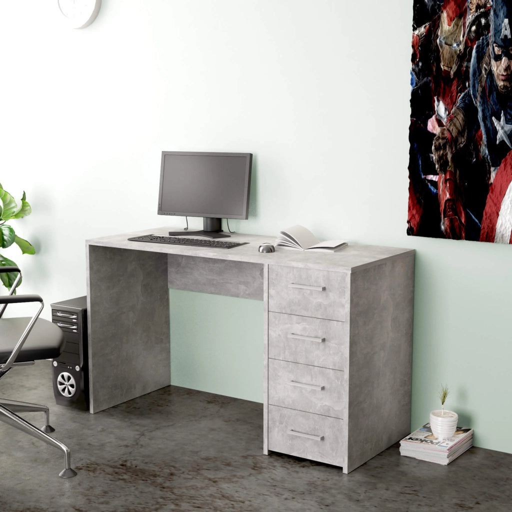 Scrivania Moderna con cassetto in Legno Composito cm 120x70x50 - NIKOLAS