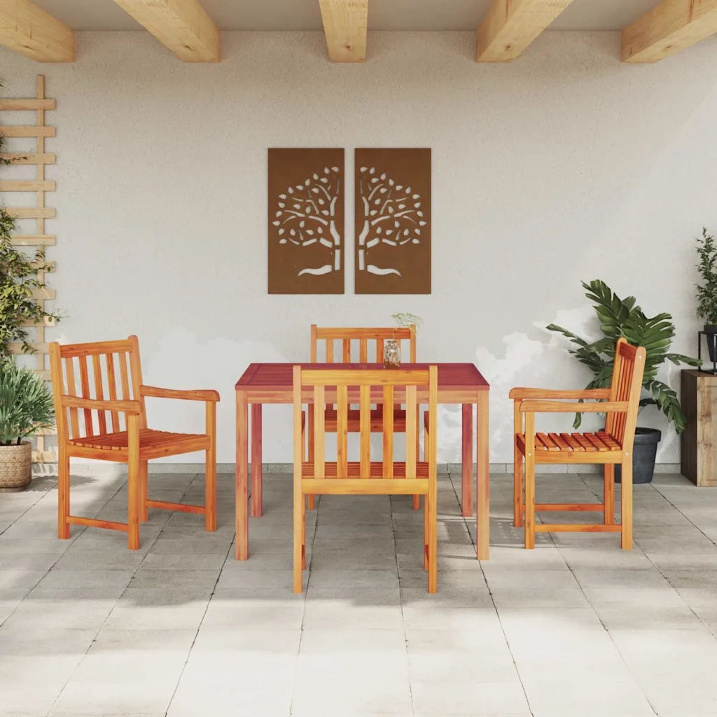 Set da Pranzo per Giardino 5 pcs Marrone 3375646