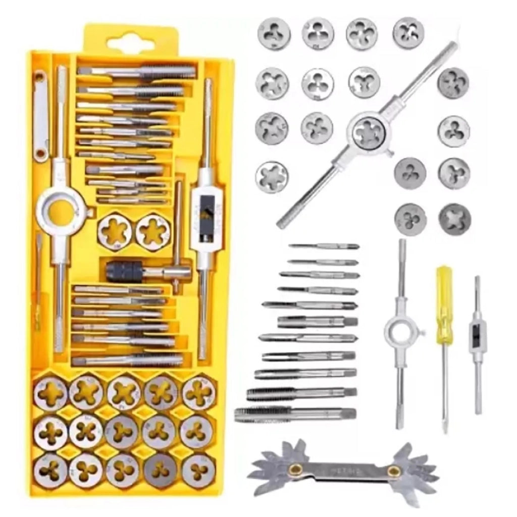 KIT FILIERA 40 PZ FILETTATURA MASCHI E FEMMINE FILIERE IN VALIGIA ART. 07384