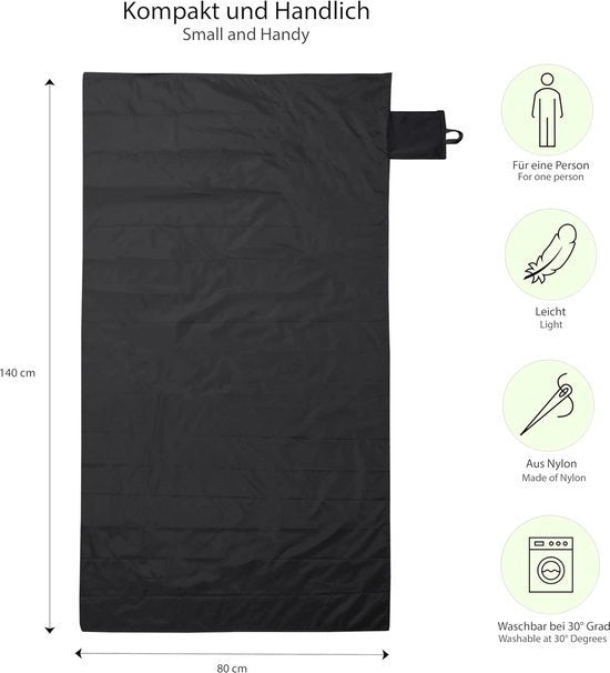 Mini degen di picnic per spiaggia - Accessorio essenziale per viaggio - Accessorio compatto per campeggio, spiaggia e vacanza - 80 x 140 cm