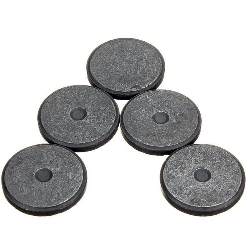 Trade Shop - Set 60 Calamite Tonde 1.9 Cm Magneti Neri Dischetti Decorazioni Foto Fai Da Te -