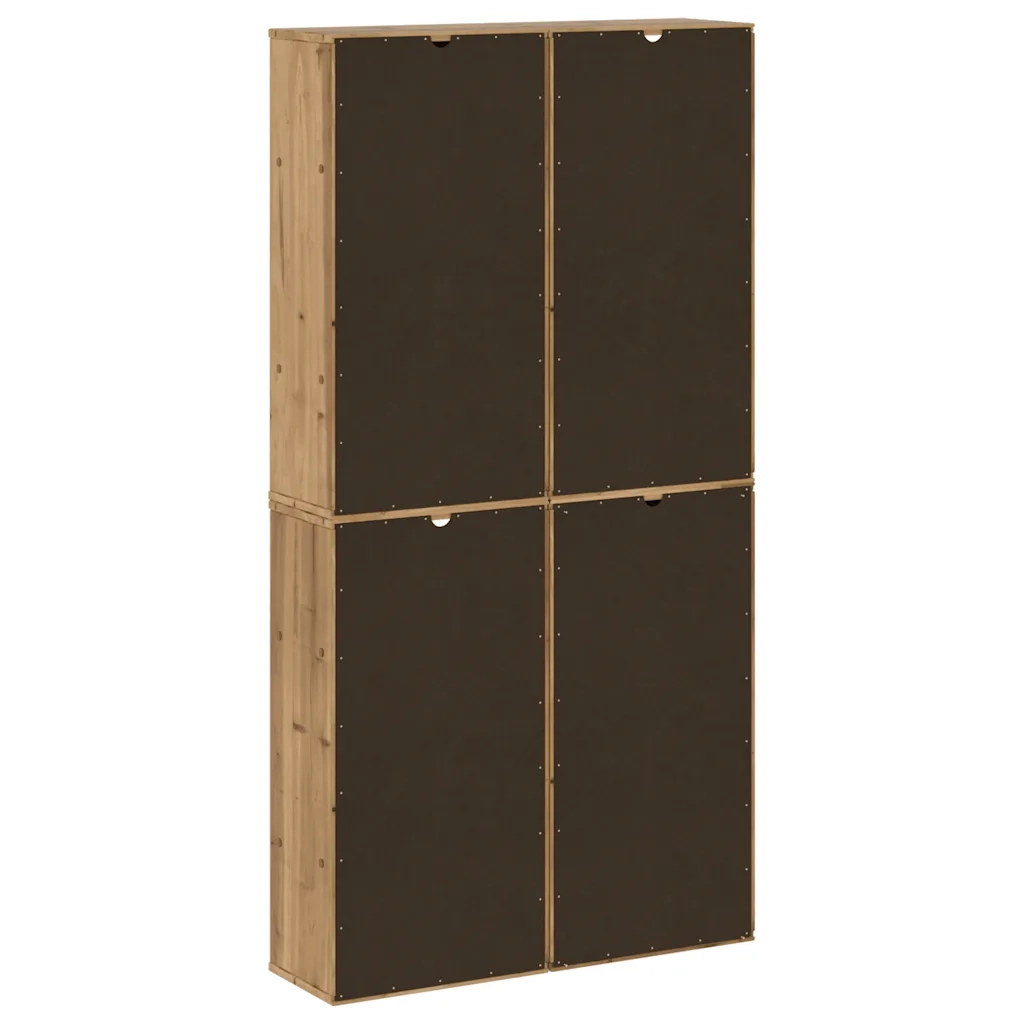 Armadietti Laterali 4 pz ODDA 40x24x79 cm Legno Massello Pino 3365352