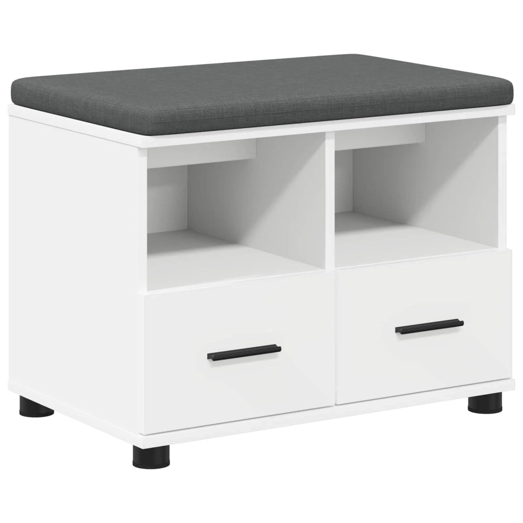 Panca per ingresso con cuscino Bianco 60 x 38 x 46 cm 891448
