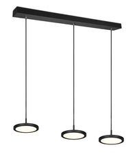 Lampada a Sospensione da Interno a LED in Metallo Nero Opaco