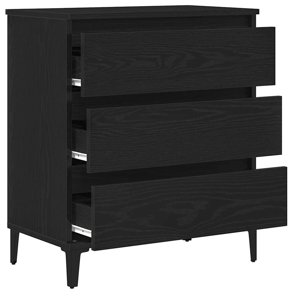 Credenza | Madia | Buffet da pranzo | Armadio da pranzo Rovere Nero 60 x 35 x 70 cm Legno multistrato
