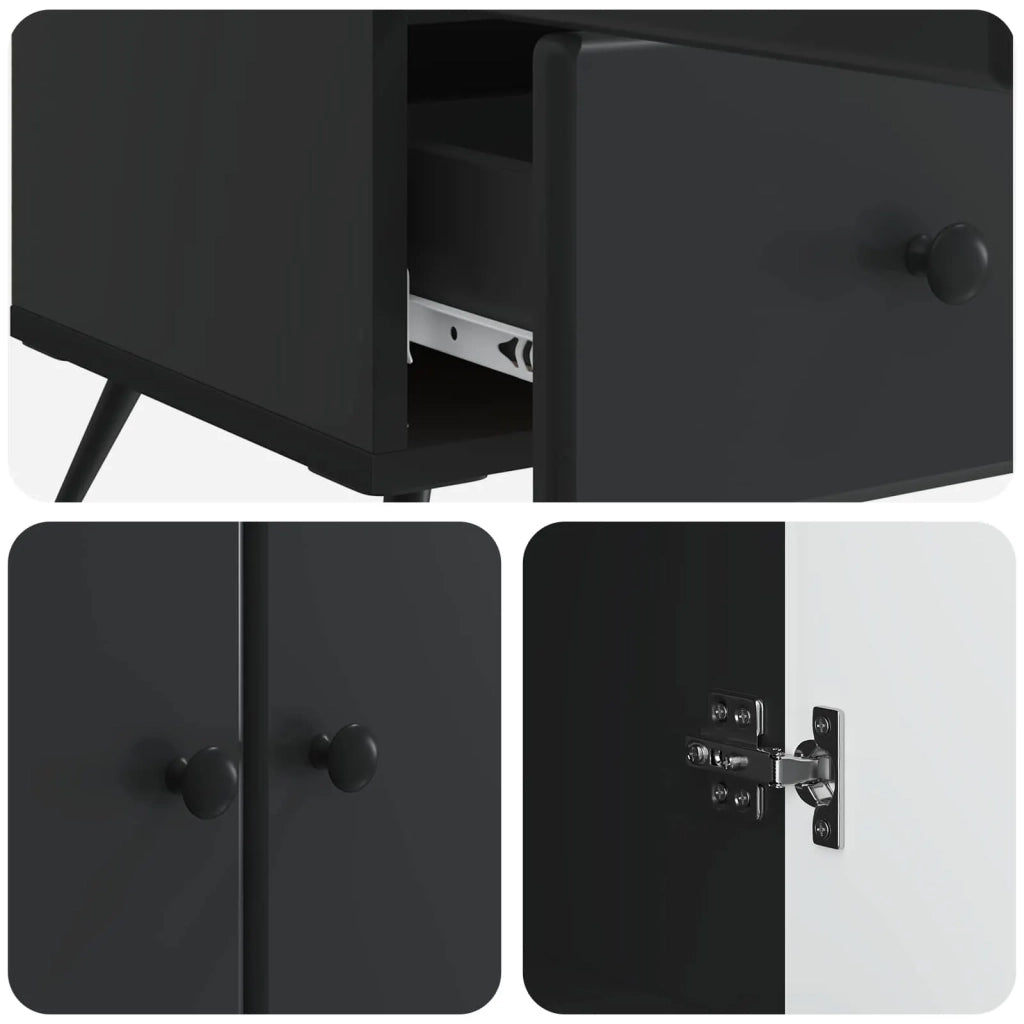 Credenza Nero 66 x 34,5 x 95 cm Legno ingegnerizzato 895586
