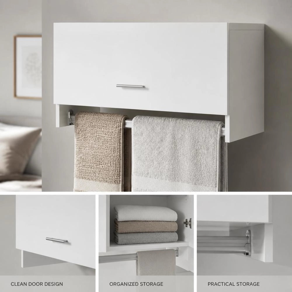 Wardrobe White 70x32.5x35 Cm Wood-based Material