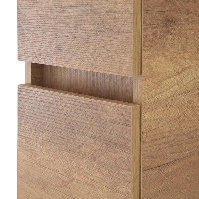 Colonna bagno sospesa 125 rovere naturale con ante reversibili Nadia