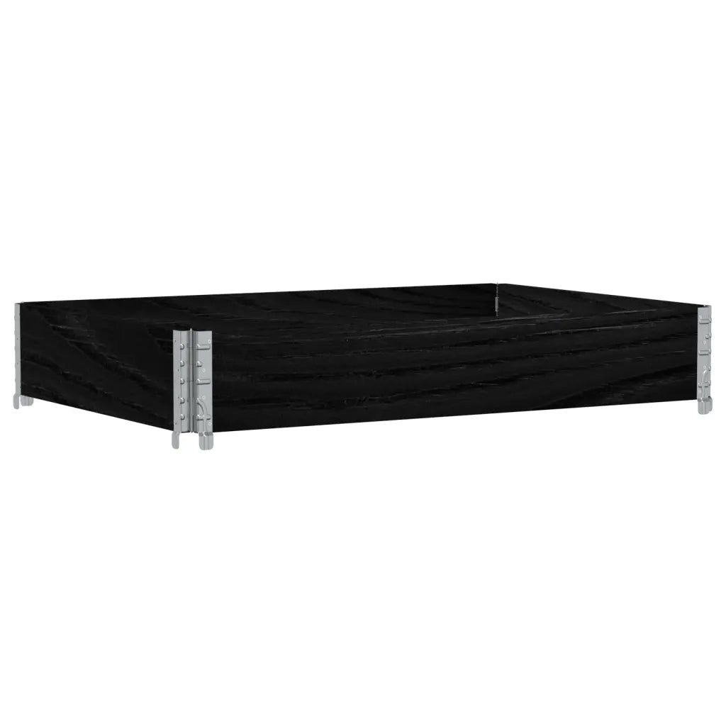 Fioriera da Giardino Nera 120x80 cm Legno Massello di Pino 3295844