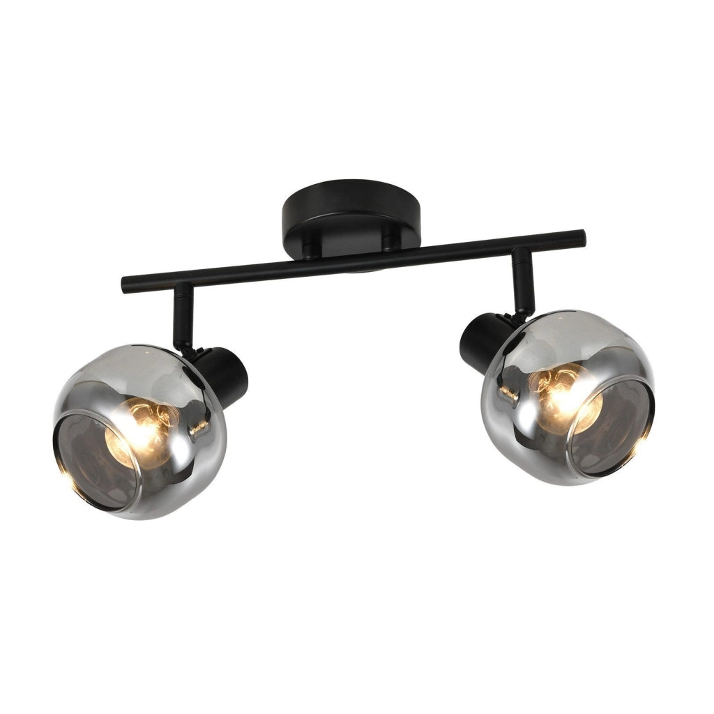 ZMH Faretto da soffitto vetro grigio fumé girevoli 350° retrò per soggiorno cucina corridoio