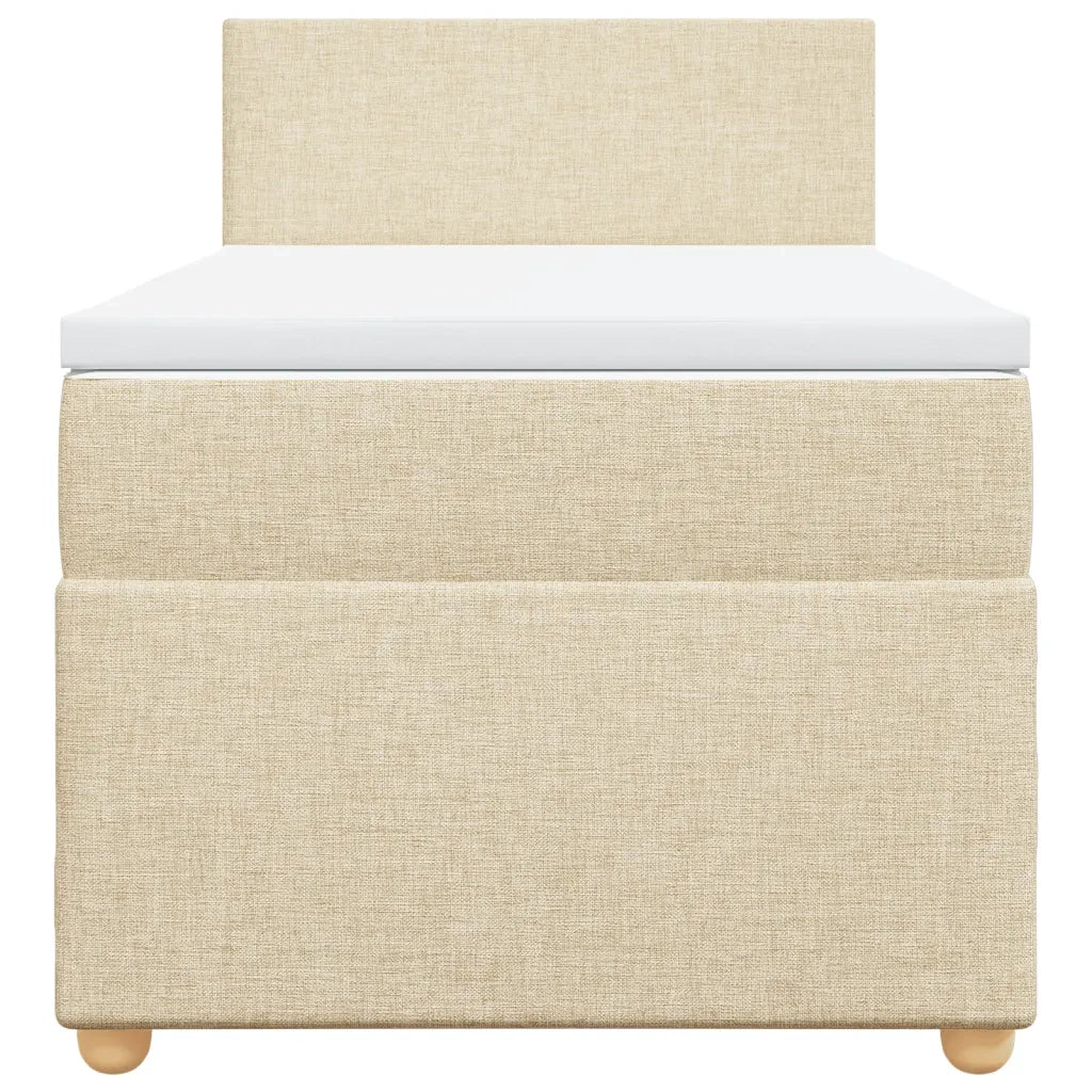 Giroletto a Molle con Materasso Crema 90x200 cm inTessuto 3288861