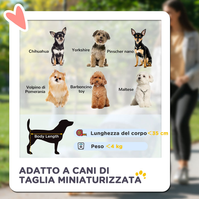 Passeggino per Cani 3 in 1 Pieghevole con Cestino Inferiore Nero