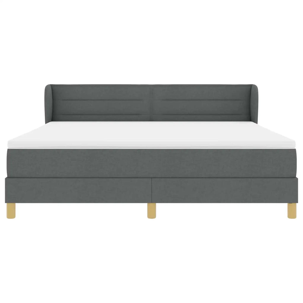 Letto a molle con materasso Grigio scuro 180 x 200 cm Tessuto 3340165