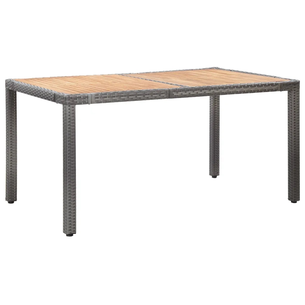 Set da Pranzo da Giardino 7 pz con Cuscini in Polyrattan Grigio 46084