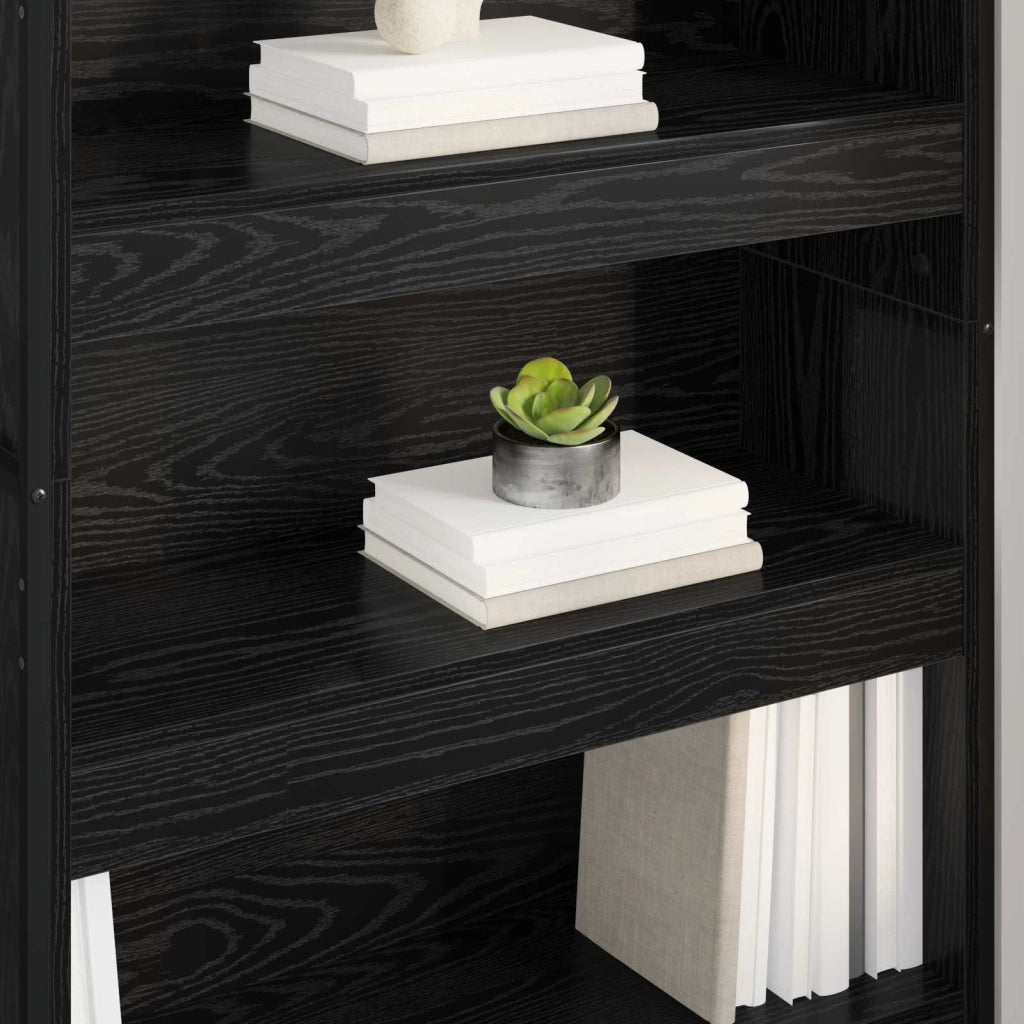 Armadio per Libri 2 pcs Rovere Nero 80 x 30 x 155 cm 3403004