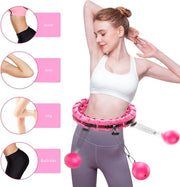 Flessibile Fitness Cerchio - Vibrazione Adattabile - Massaggio 360° - 24 Impugnature Regolabili - Lunghezza Massima 105 cm