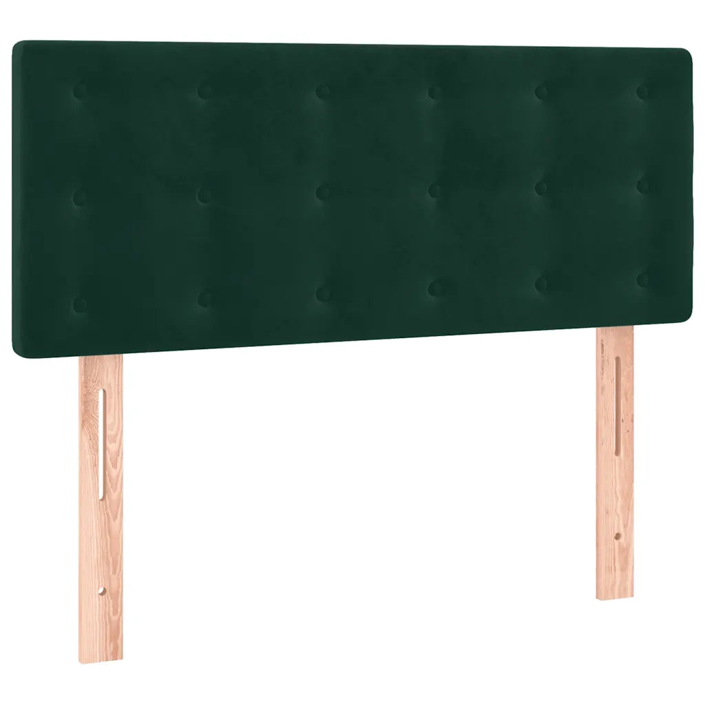 Giroletto a Molle con Materasso Verde Scuro 80x200 cm Velluto