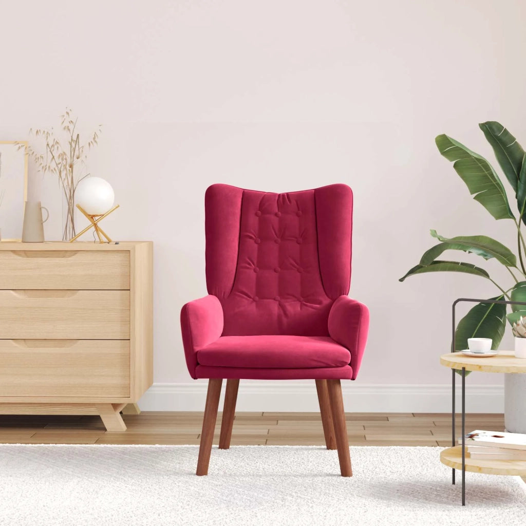 Divano Sedia-Poltrona Rosso Vino 63 x 67 x 94 cm Velluto 195620