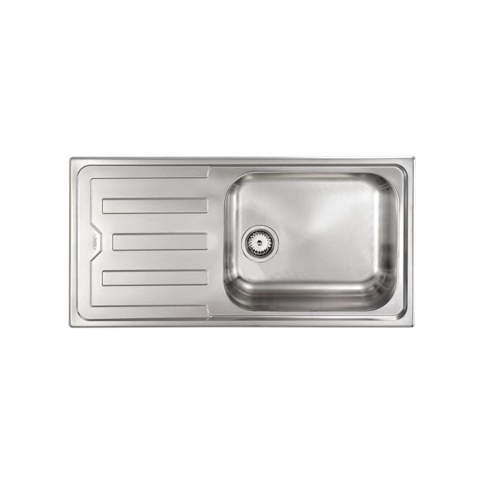 CM Cristal 100 x 50 1V Lavello montato su piano Rettangolare Acciaio inossidabile