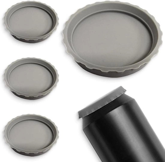 Dadi di silicone per bottiglie - 4 pezzi, impermeabili e riciclabili - ideali per bottiglie d'acqua e bottiglie di bibita.