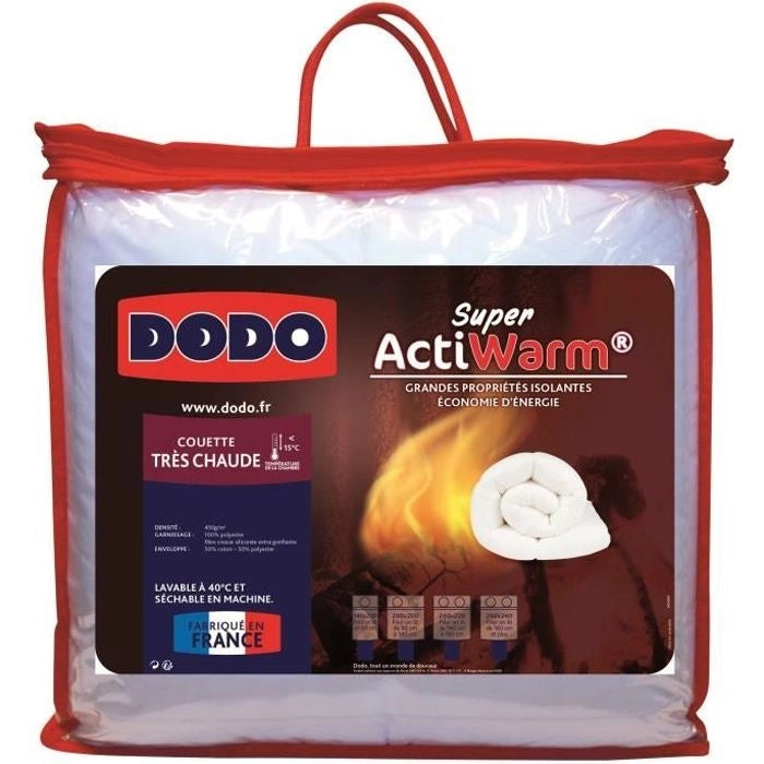 Piumino DODO SUPER ACTIWARM molto caldo - 450 g / m - 220 x 240 cm - Bianco