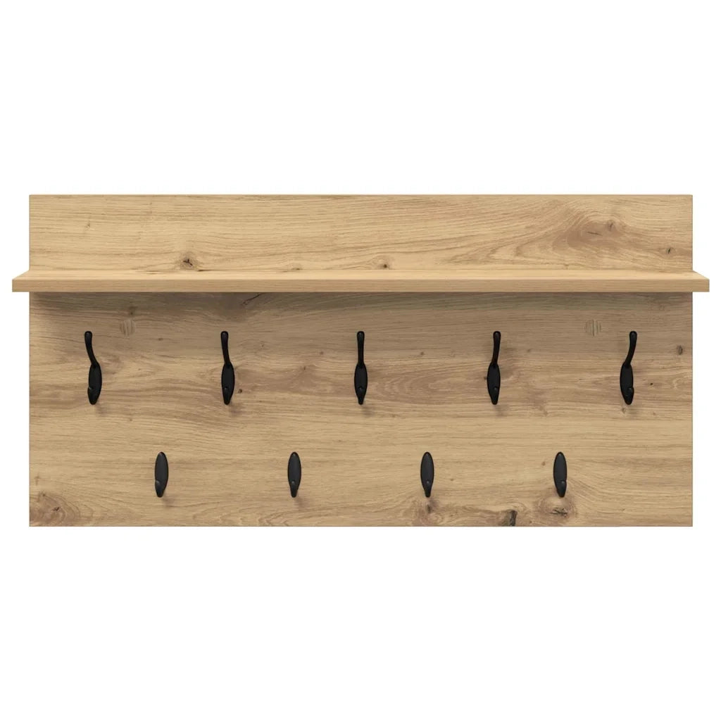 Appendiabiti a muro A parete Rovere artigianale 80 x 40 x 12 cm 874442