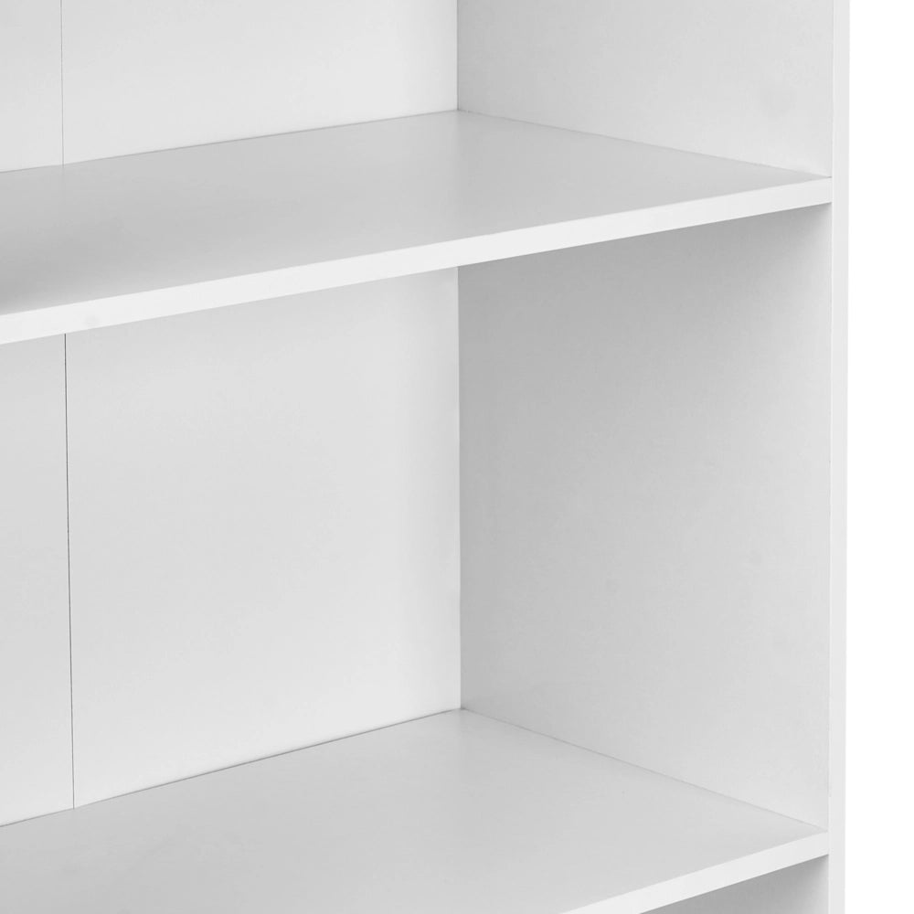 Libreria in truciolato bianco 5 ripiani 5 livelli Unità di archiviazione stile scandinavo tradizionale