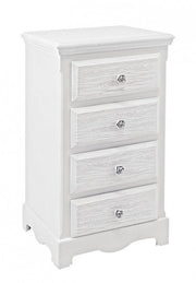 Cassettiera Blanc 4 Cassetti L in Legno