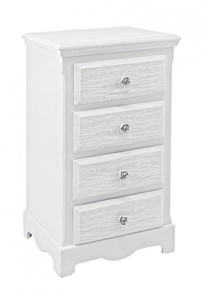 Cassettiera Blanc 4 Cassetti L in Legno