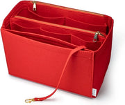Organizzatore per borsa, organizzatore per tasca in pelle + catena da chiave, borsa di dimensioni medie in tasca inseribile, Neverfull mm. Organizzatore Speedy 30, rosso M