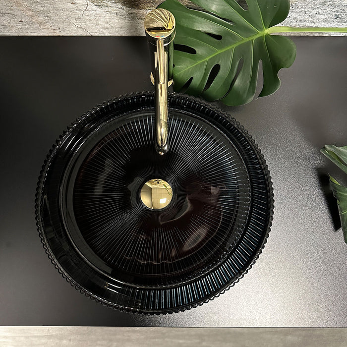 Lavabo Da Appoggio Rea Ingrid Black