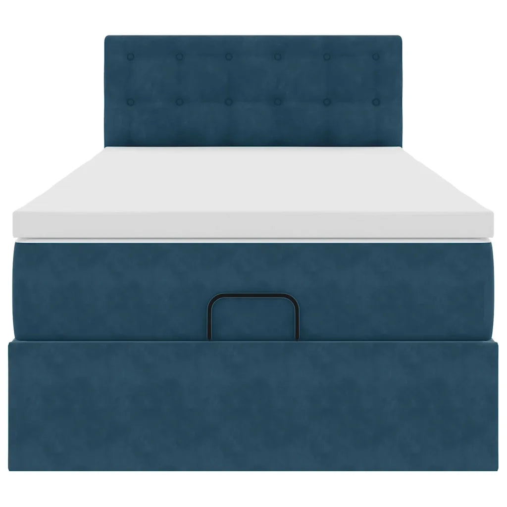 Struttura Letto Pouf con Materasso 90x190 cm in Velluto 3312738