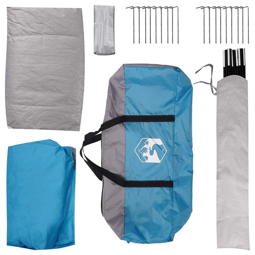 Tenda Capanna con tetto Blu 8 persone Poliestere e Acciaio 42028576