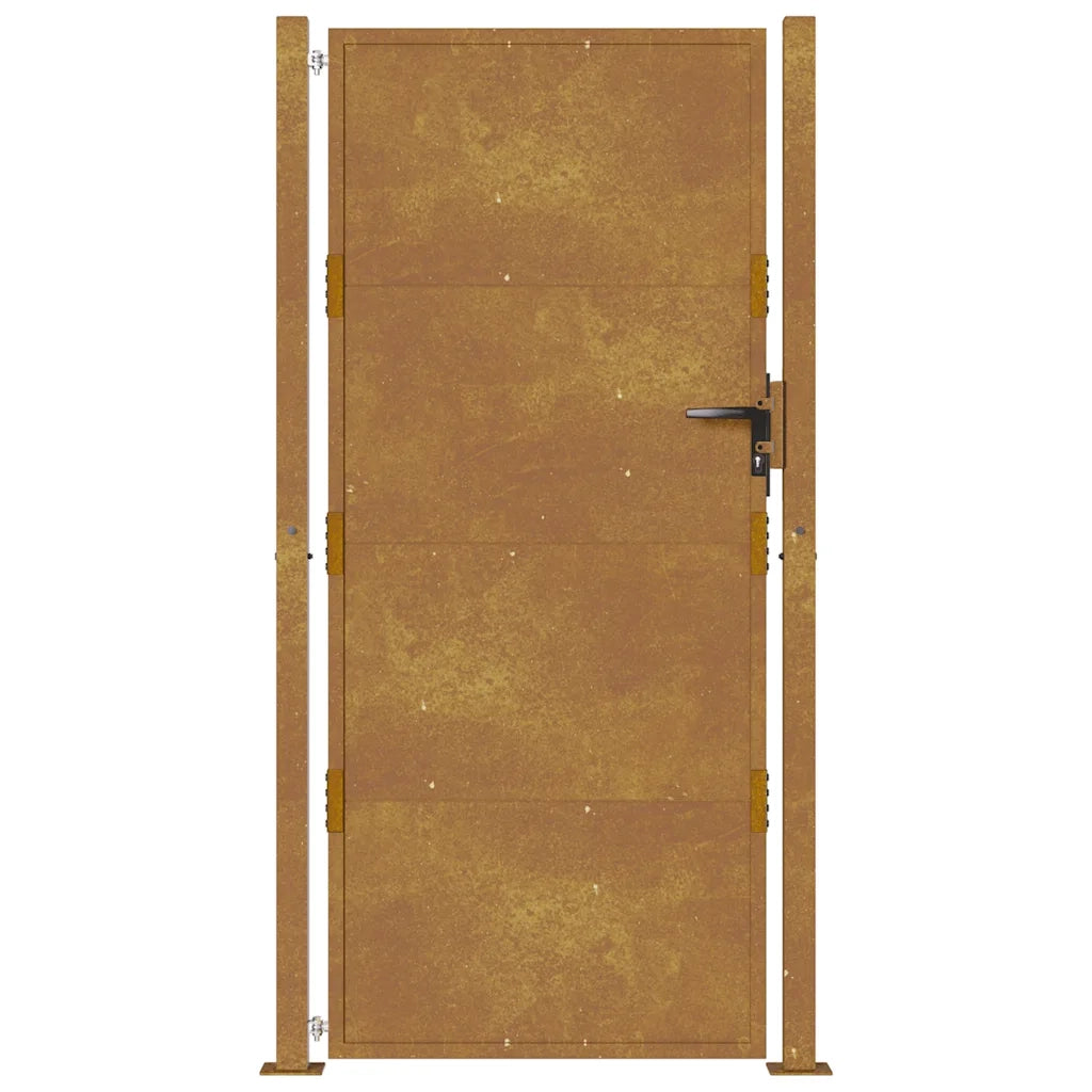Cancello da giardino 100x200 cm in acciaio Corten 153207