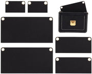 Set di conversione portafoglio 6 in 1, organizzatore di portafoglio a 3 misure, fodero, contenitore in contenitore, tasca interna, spazio di stoccaggio con occhiello, kit di conversione accessori per donna, nero