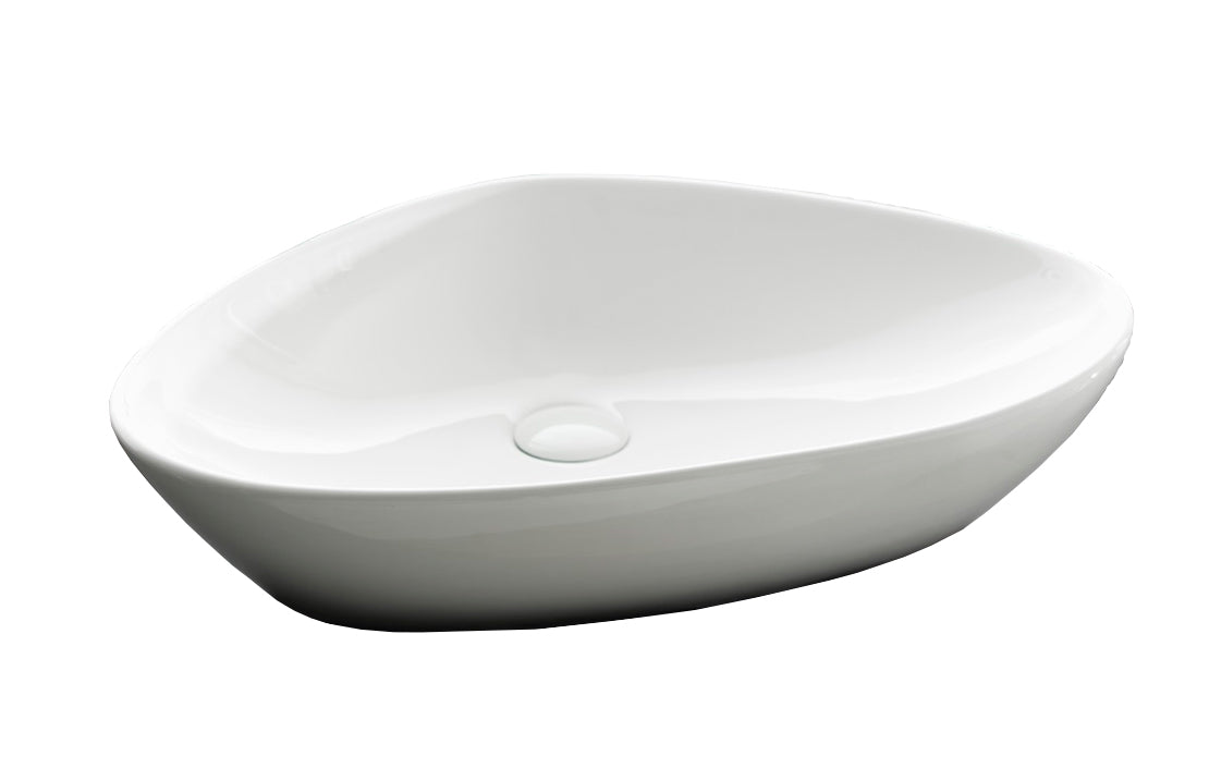 Lavabo da Appoggio 58,5x39x14 cm in Ceramica TFT Berlino Bianco