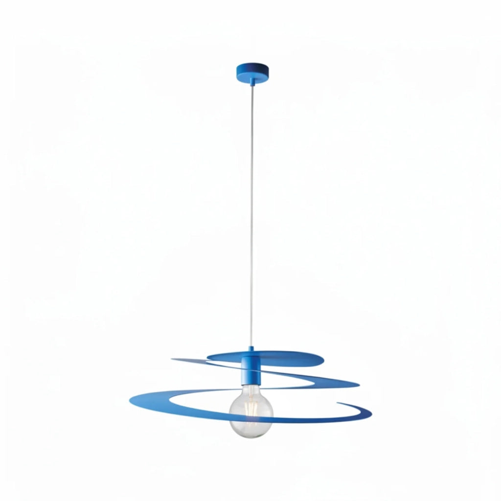 Sospensione Spring 1 Luce Blu Altezza Regolabile Luceart Design