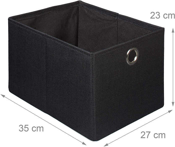 Sgabello contenitore pieghevole in lino nero 13_0002779_2