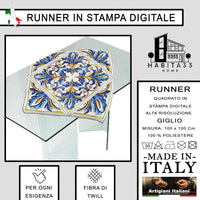 Runner da Tavola, Centrotavola Moderno per Mobili da interno o esterno Made in Italy (Giglio)