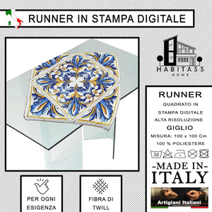 Runner da Tavola, Centrotavola Moderno per Mobili da interno o esterno Made in Italy (Giglio)