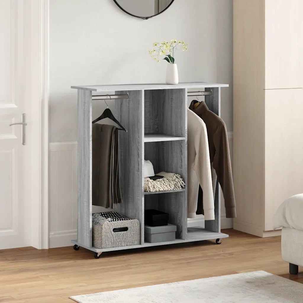 Armadio con Ruote Grigio Sonoma 102x38x110 cm Legno Multistrato CFW9658351