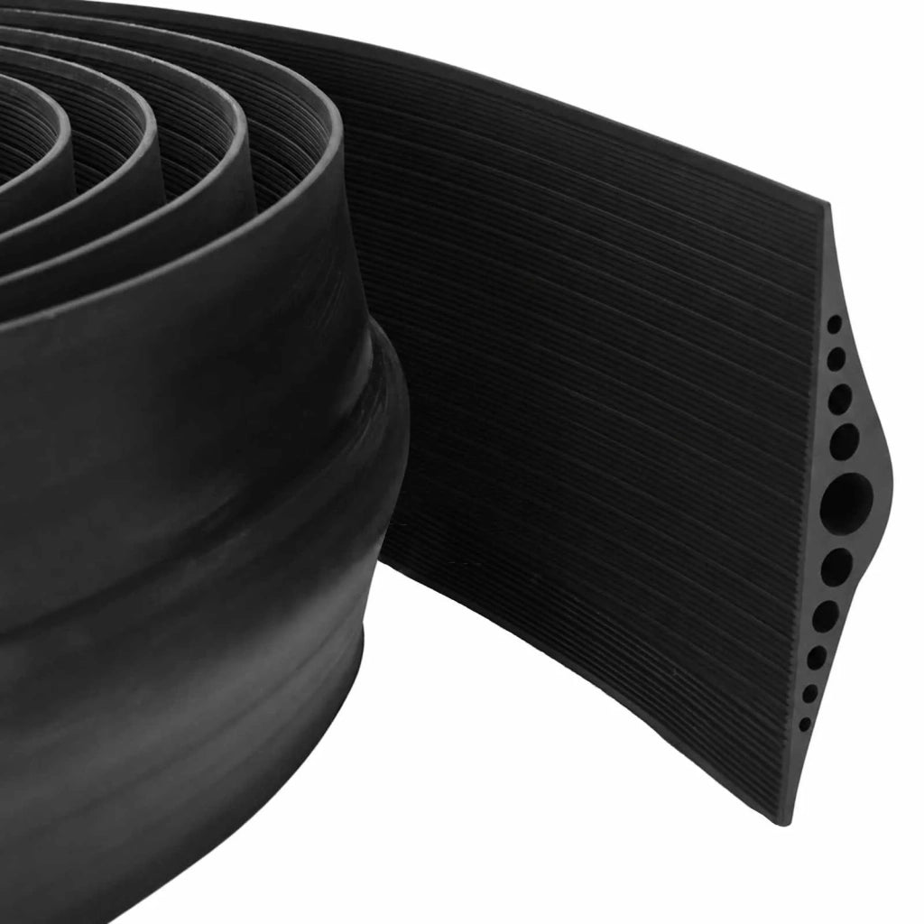 Guarnizione per pavimento del garage Nero 155 x 28 mm 5,5 m 42038241