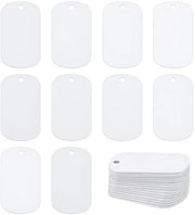 Etichette sublimazionali 30 pezzi - Alluminio - Rettilineo - 50 x 29 mm - Progetto di etichetta per animali domestici DIY - Controllo di qualità incluso - Medaglia per cani