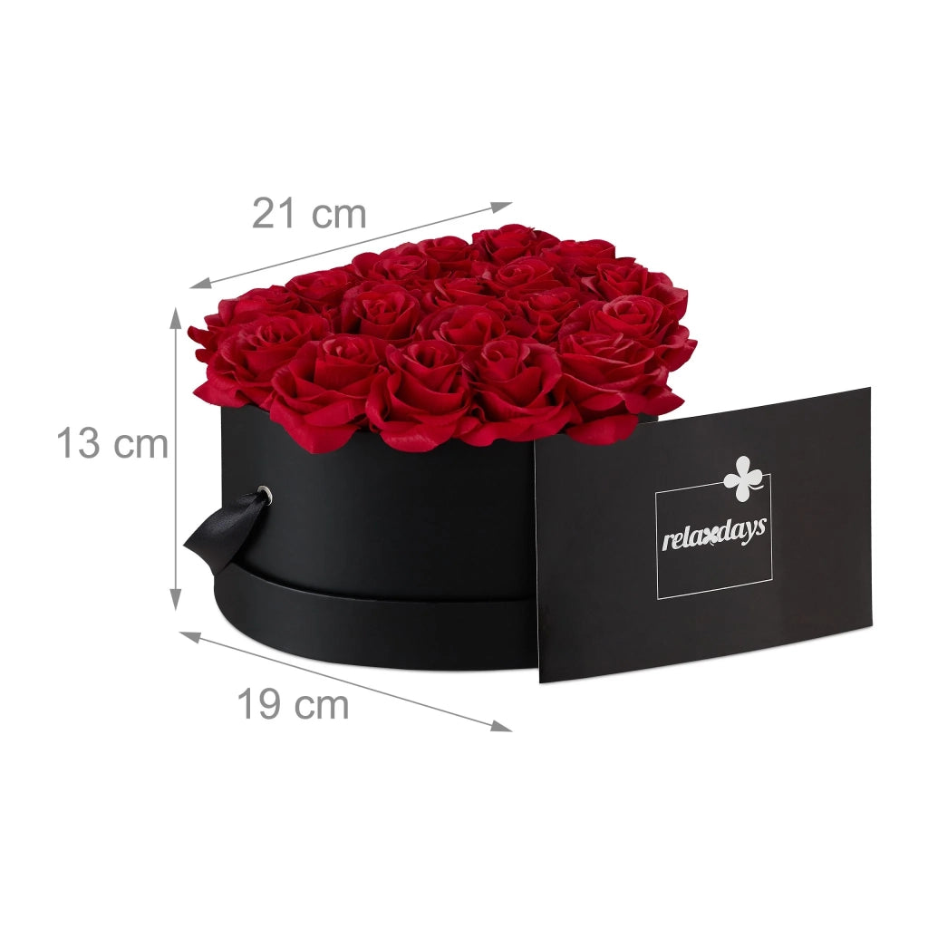 Scatola di fiori a cuore 13 x 21 x 19 cm decorativa romantica per matrimonio San Valentino in cartone nero 13_0006304