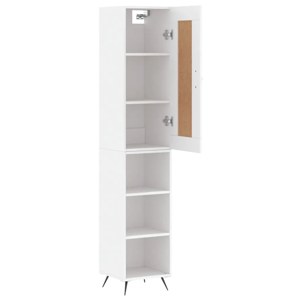 Credenza Bianca 34,5x34x180 cm in Legno Multistrato 3200297
