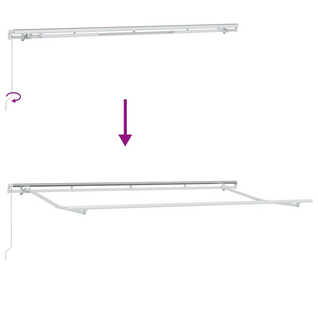 Tenda da Sole | Tenda Retrattile Antracite 400 x 200 cm Poliestere e Alluminio