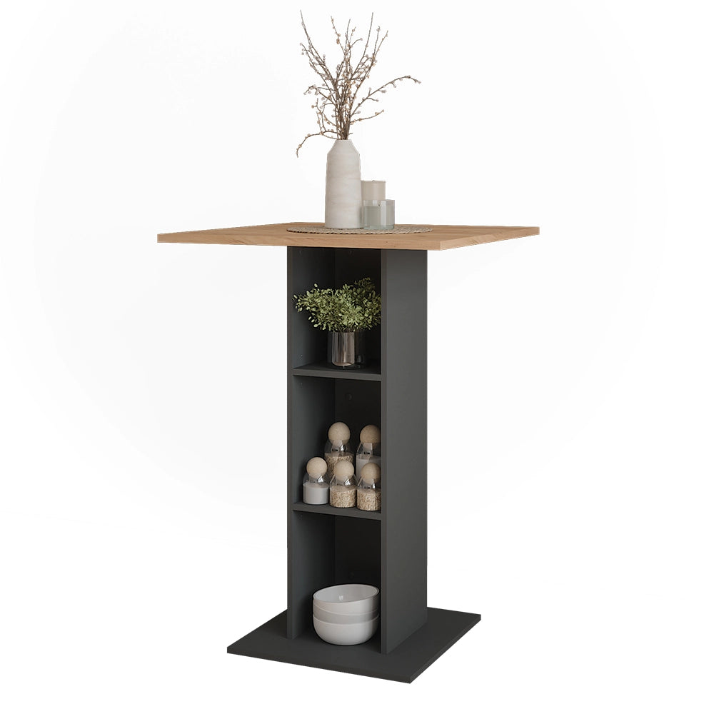 Vicco Tavolo da bar Quercia dorata/antracite 75 x 75 cm