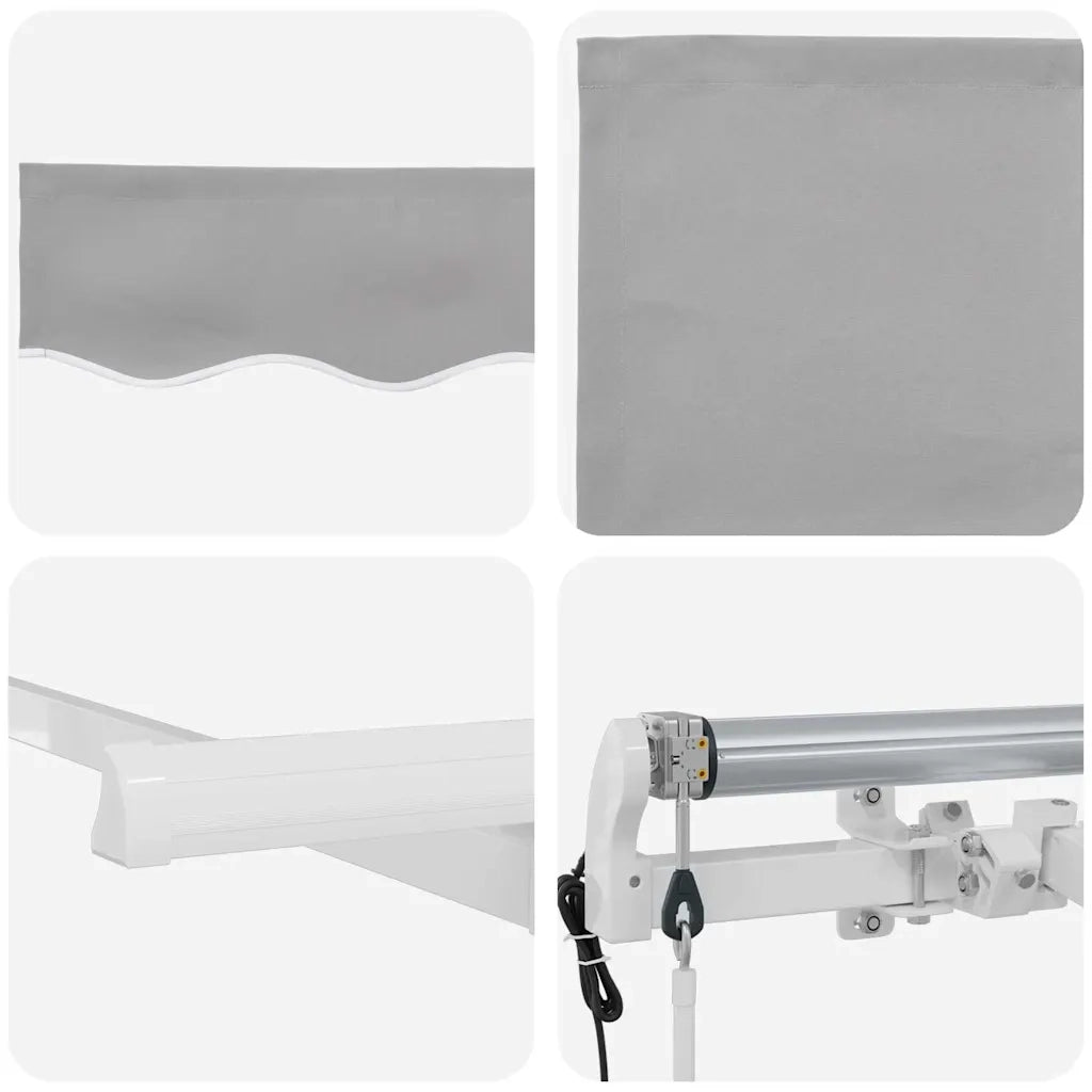 vidaXL Tenda Retrattile Grigio chiaro 300 x 200 cm