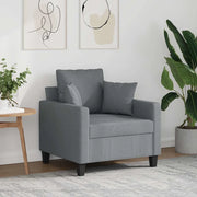 Poltrona-Divano Sedia Grigio Chiaro 60 cm in Tessuto 232362